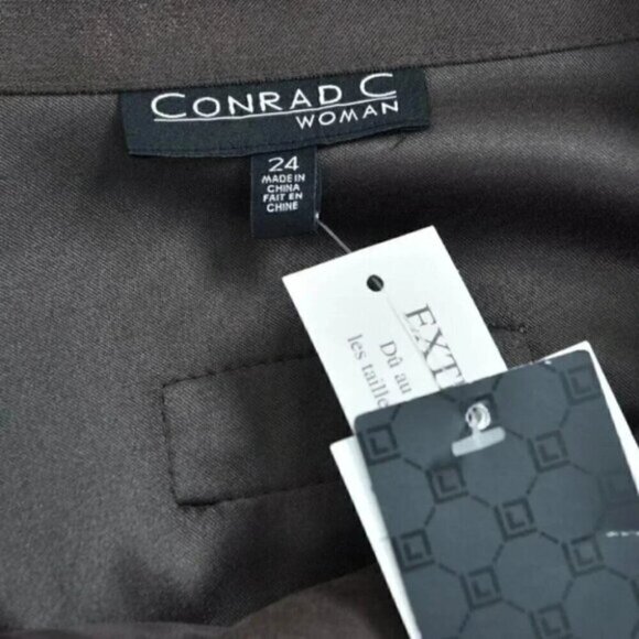 NWT Conrad C Brown Suede Like Button Down Shirt Jacket Shacket Sz 24 - Picture 5 of 7